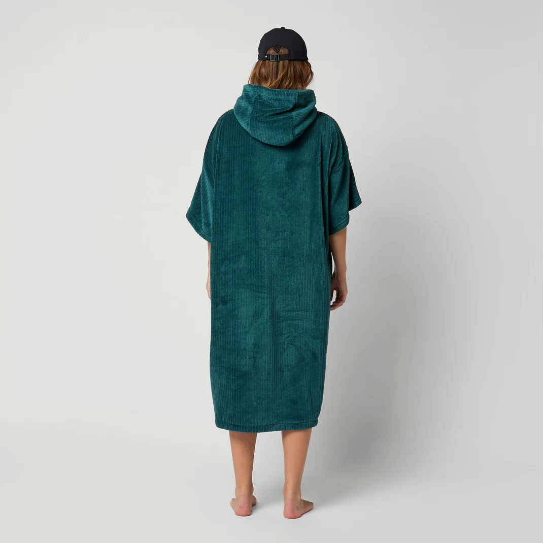 MYSTIC CORDUROY PONCHO - TEAL